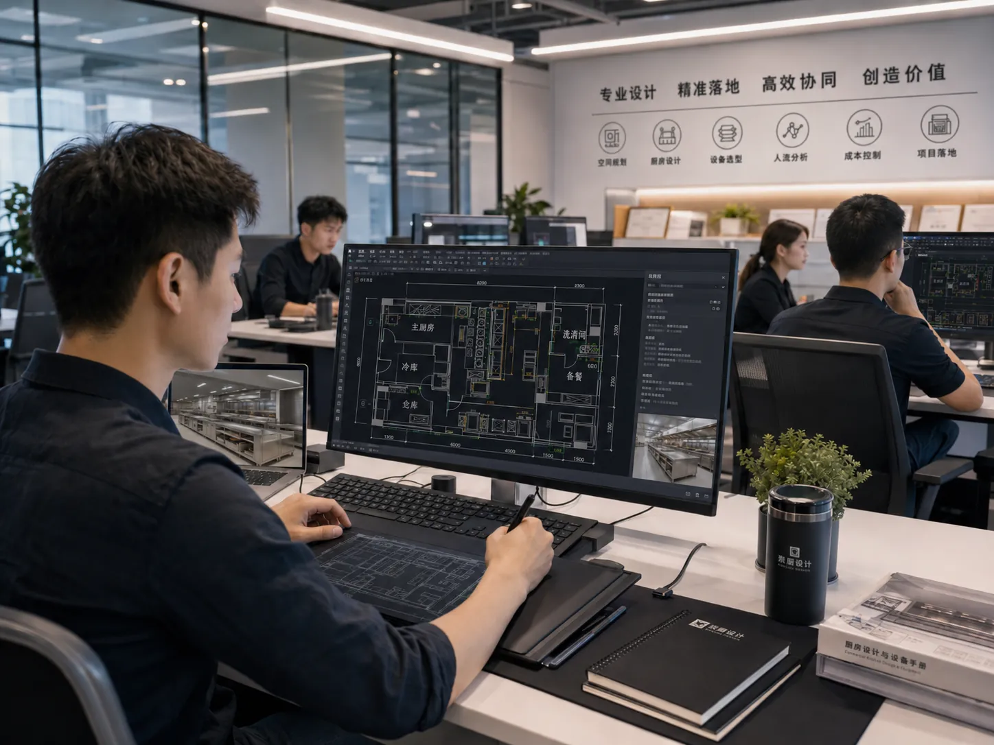 鲁信厨业办公室绘图